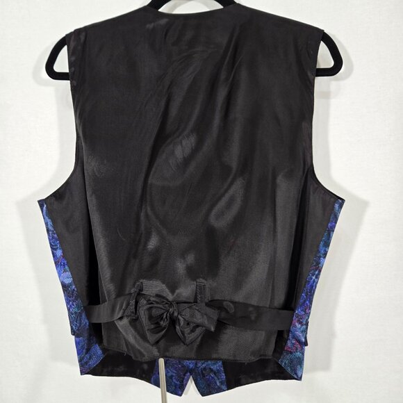 USA Vintage STUDIO by MICHELLE STUART Multicolor Floral JACQUARD Vest Women Sz M - Picture 8 of 17